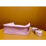 Mini Evelyn pink tc leather silver buckle